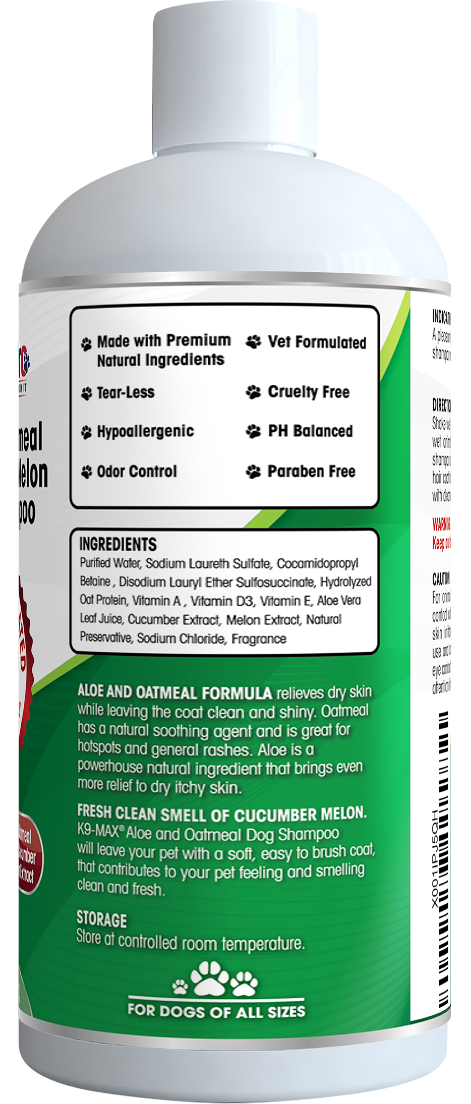 Oatmeal & Aloe Shampoo Dog Shampoo for Allergies - k9pro-store