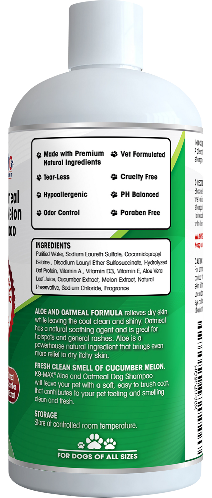 Oatmeal & Aloe Shampoo Dog Shampoo for Allergies - k9pro-store