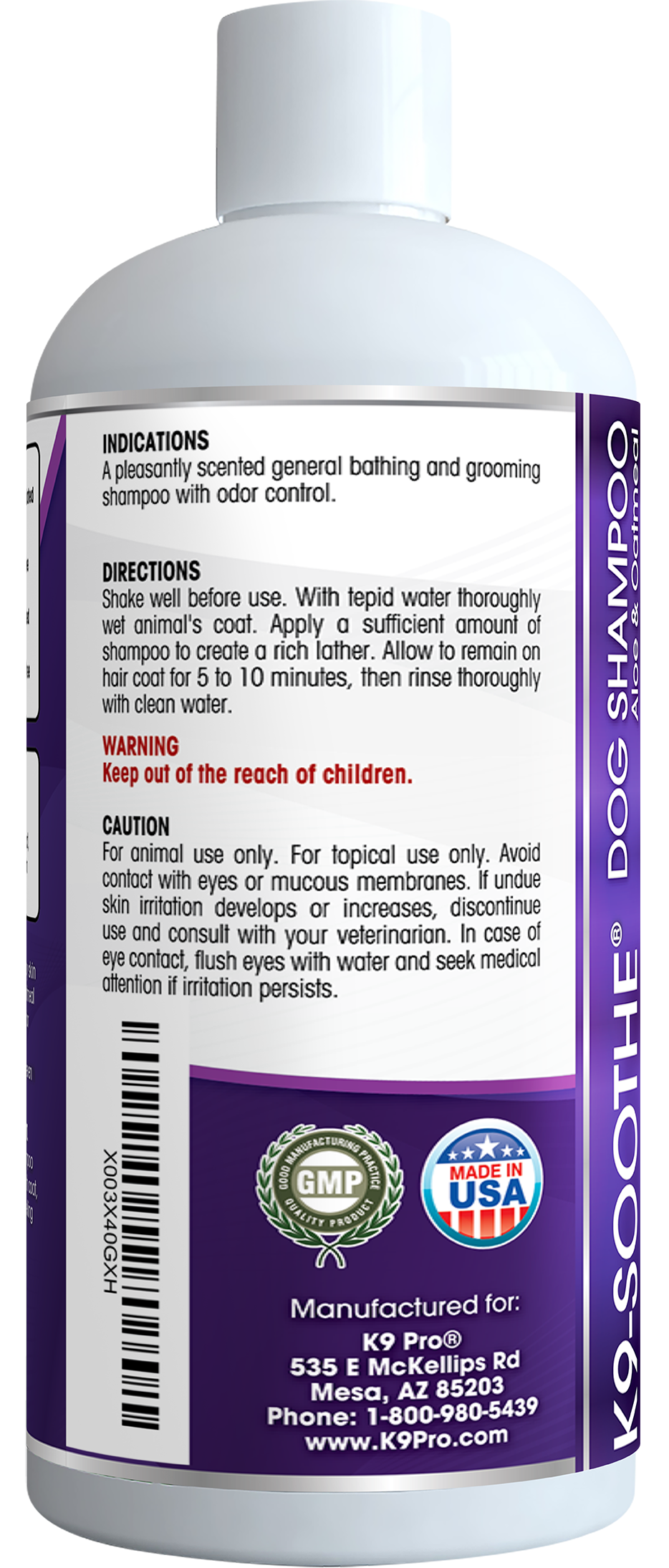 Lavender Mint Oatmeal & Aloe Dog Shampoo for Allergies - k9pro-store